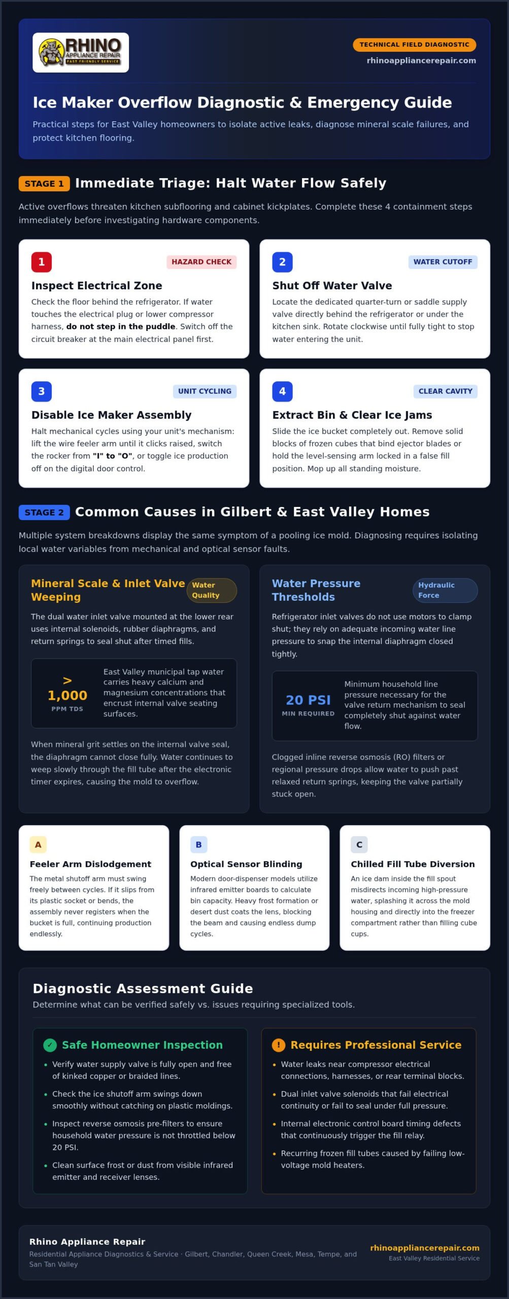 Ice Maker Overflowing? Gilbert Homeowner Repair Guide