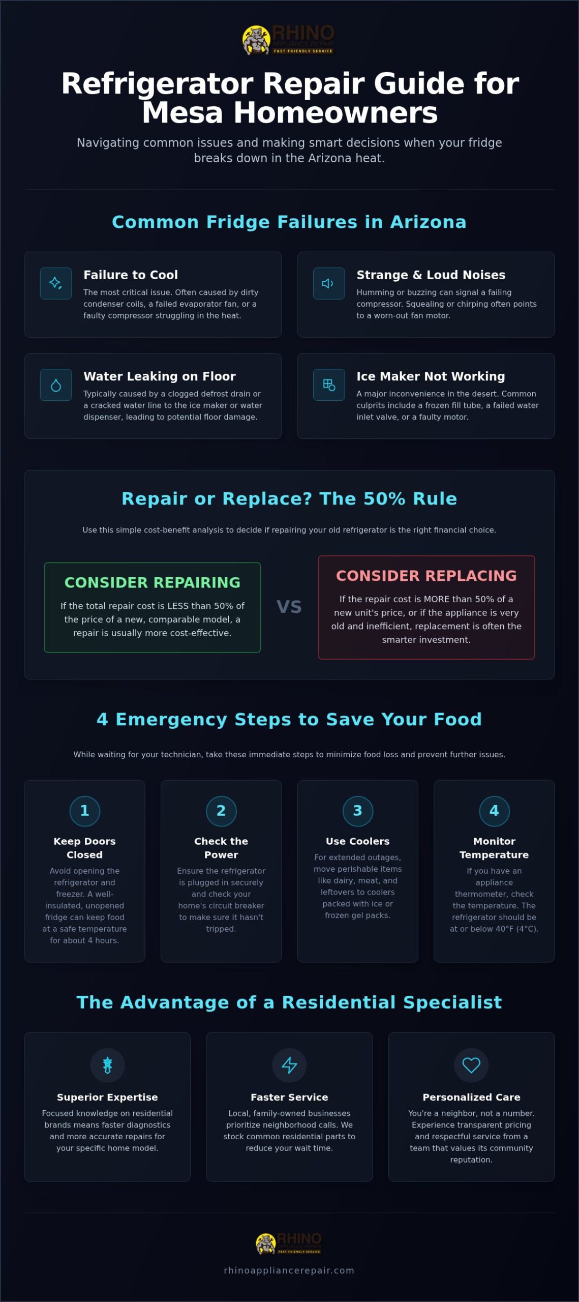 Expert Refrigerator Repair in Mesa, AZ: Fast, Local Service You Can Trust