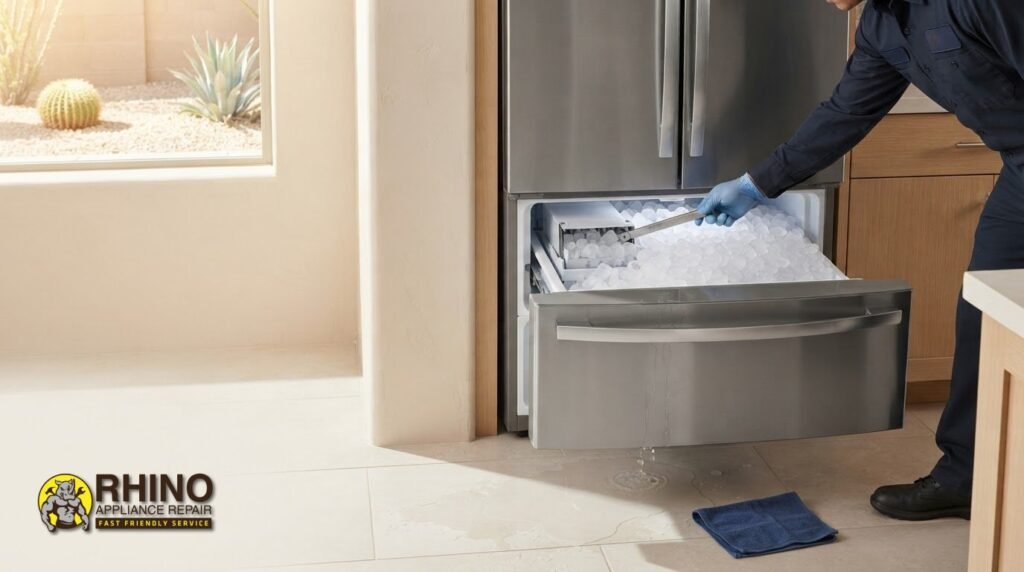 Read more about the article Ice Maker Overflowing? Gilbert Homeowner Repair Guide