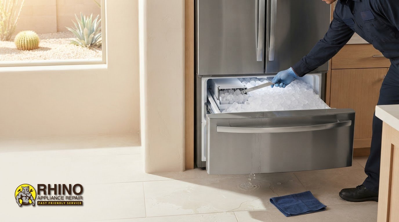 You are currently viewing Ice Maker Overflowing? Gilbert Homeowner Repair Guide